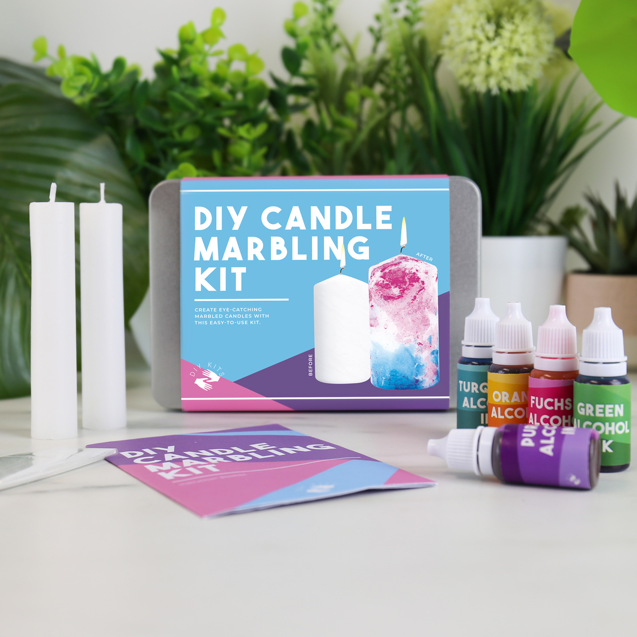 DIY candle marbling