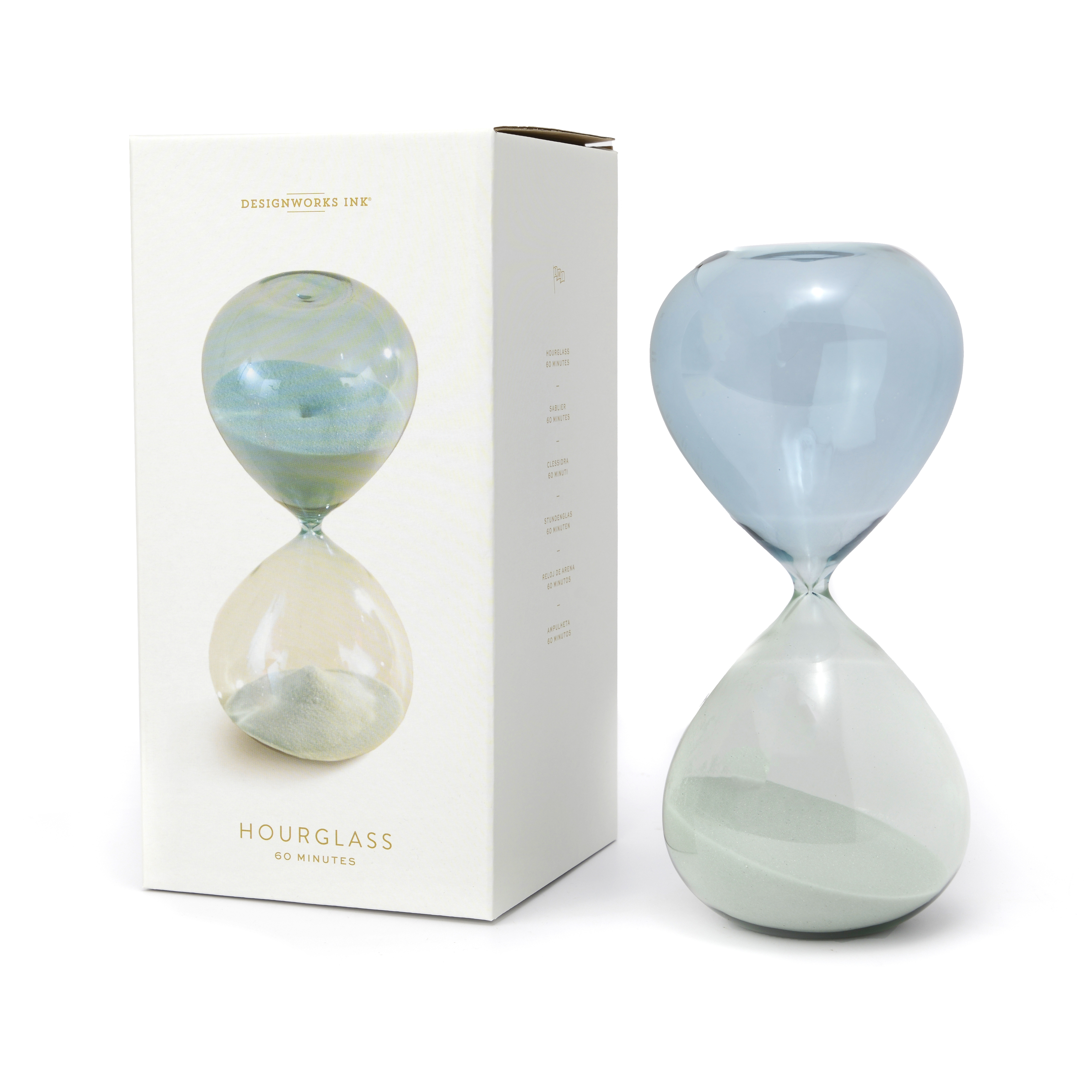 Hourglass 1h Blue, with packaging