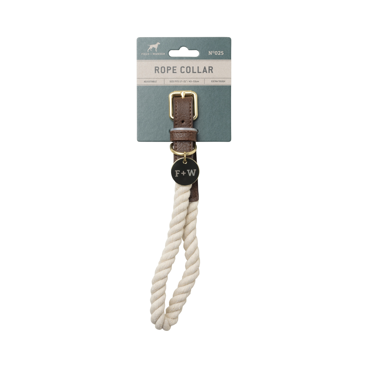 *REA Hundhalsband (stor) Naturvit