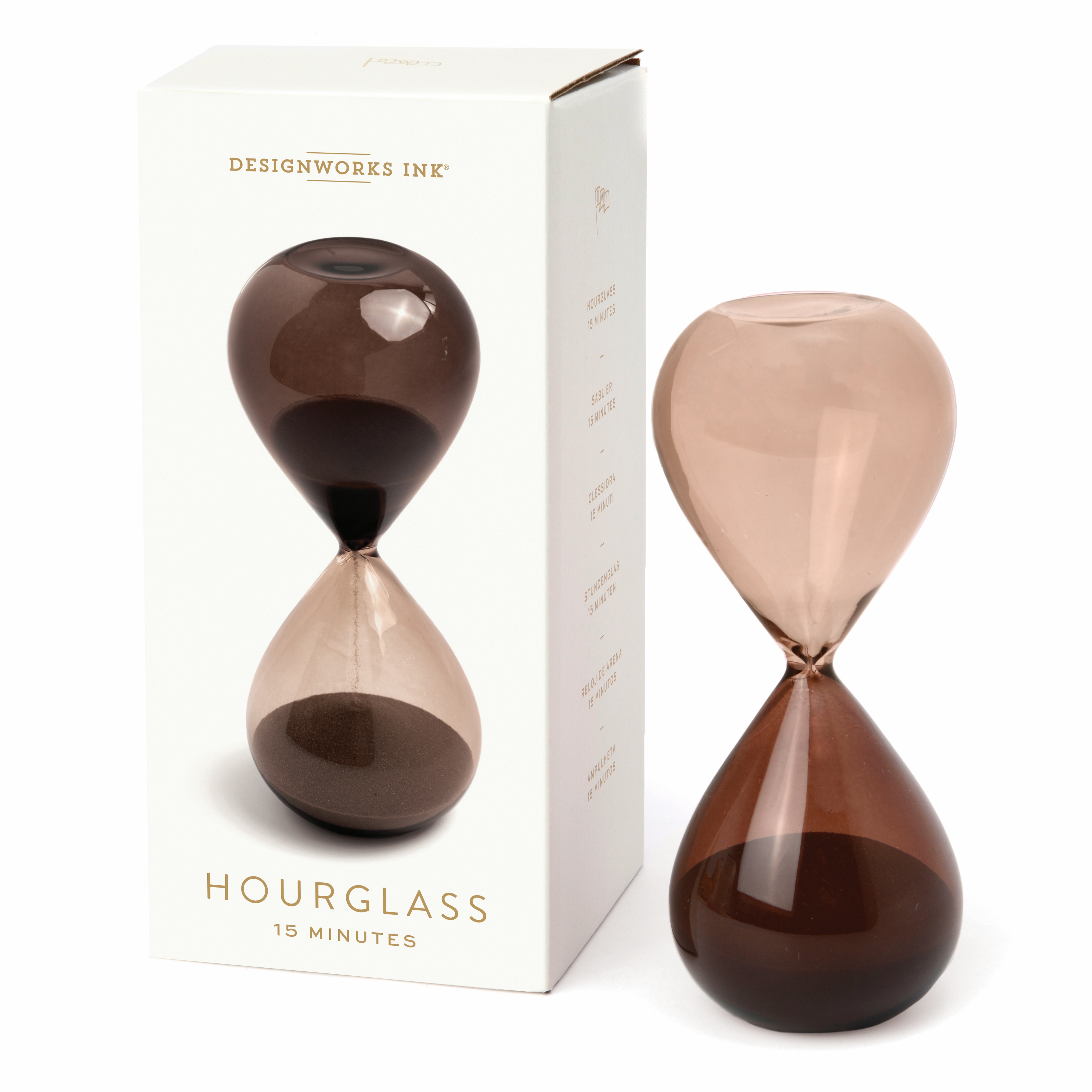 Hourglass 15 Min Smoky Quartz