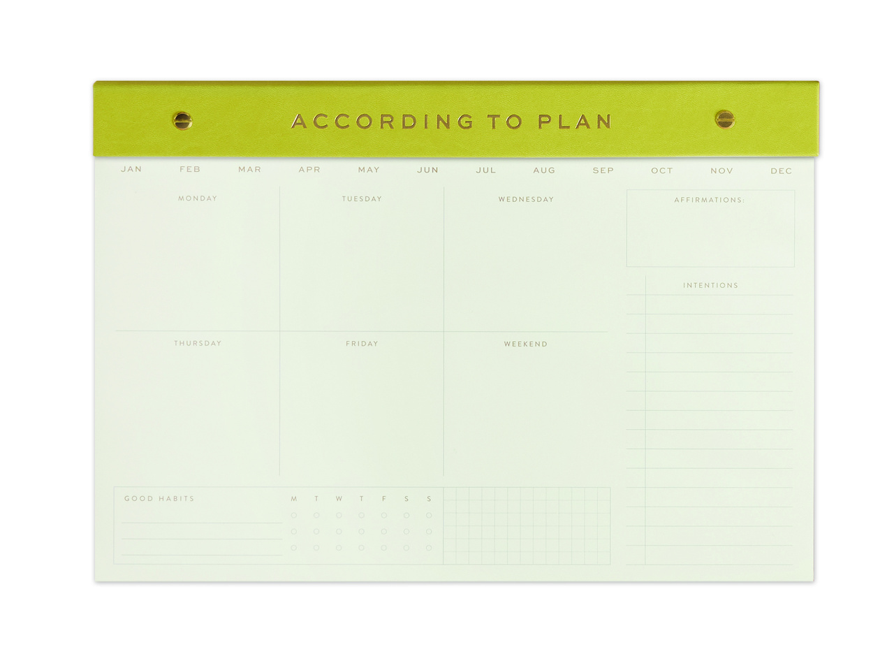 Weekly planning According to Plan, Matcha