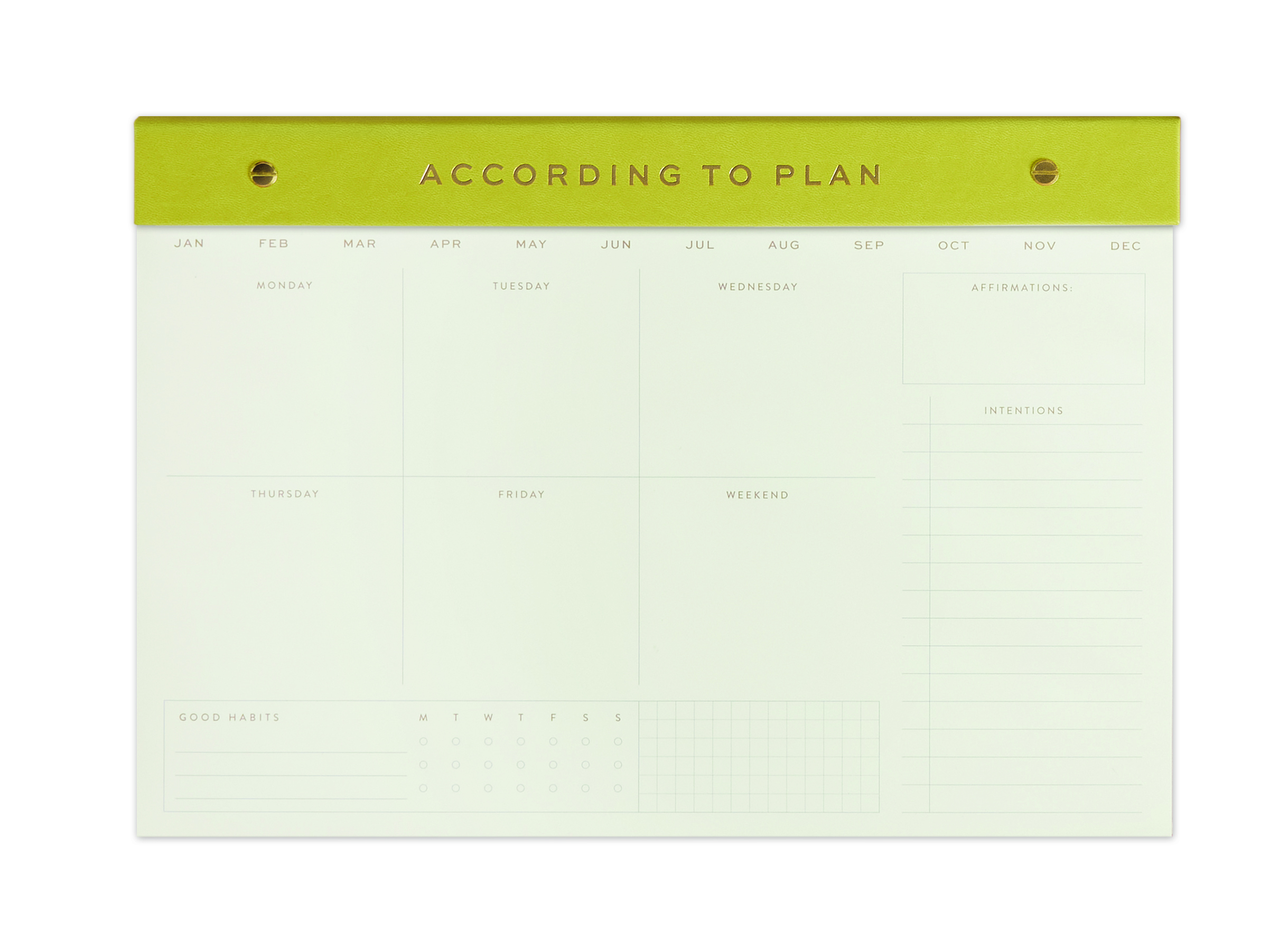 Veckoplanering According to Plan, Matcha