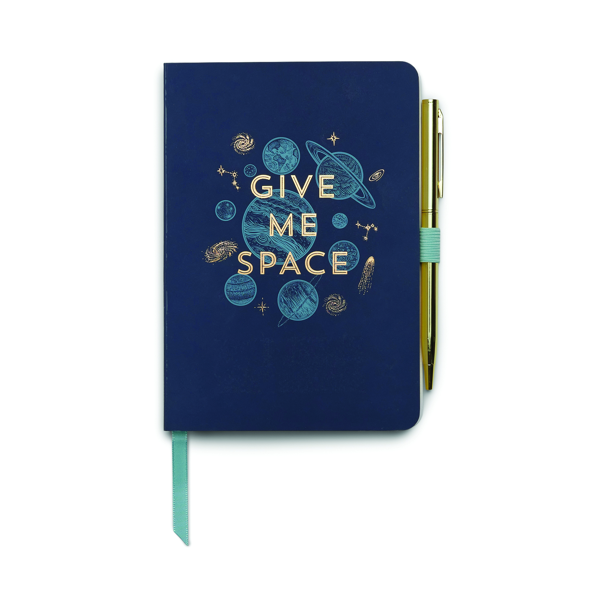 Noteringsbok med penna - Give me Space