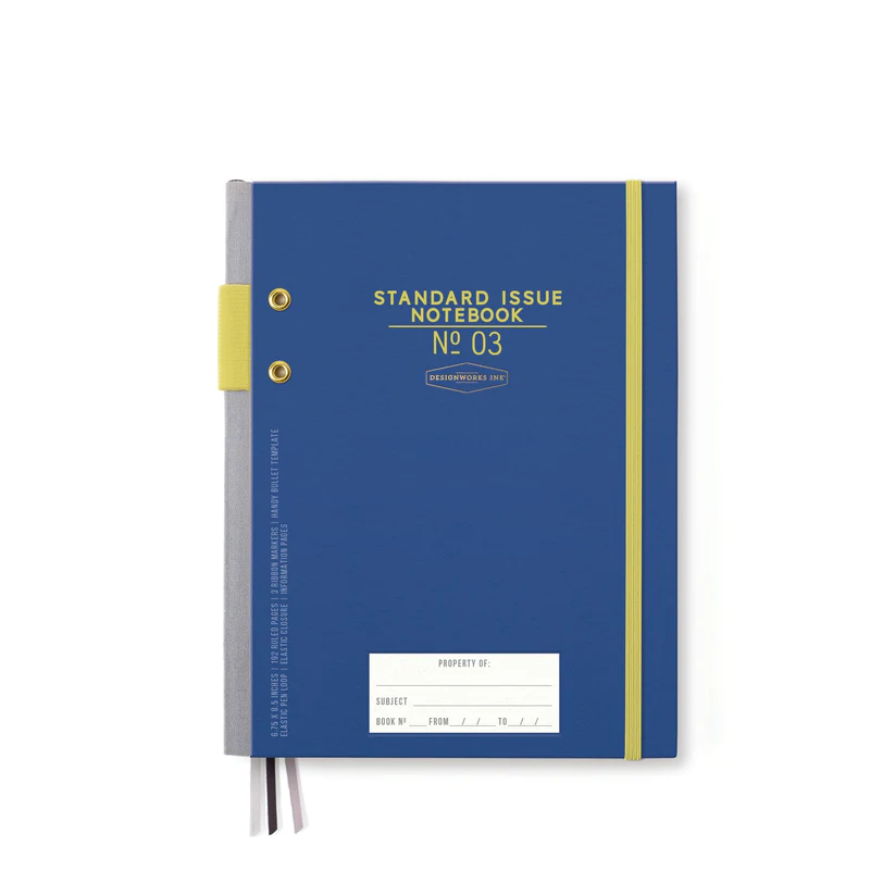 Skrivbok Standard Issue - Koboltblå & Citron