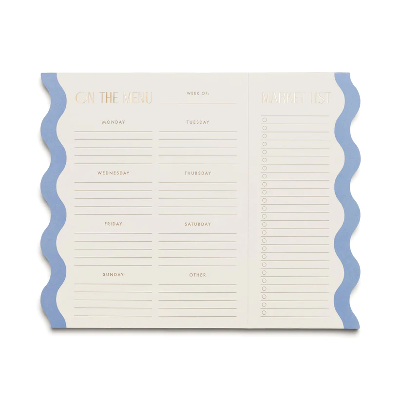 Planning calendar Menu - Light Blue & Beige