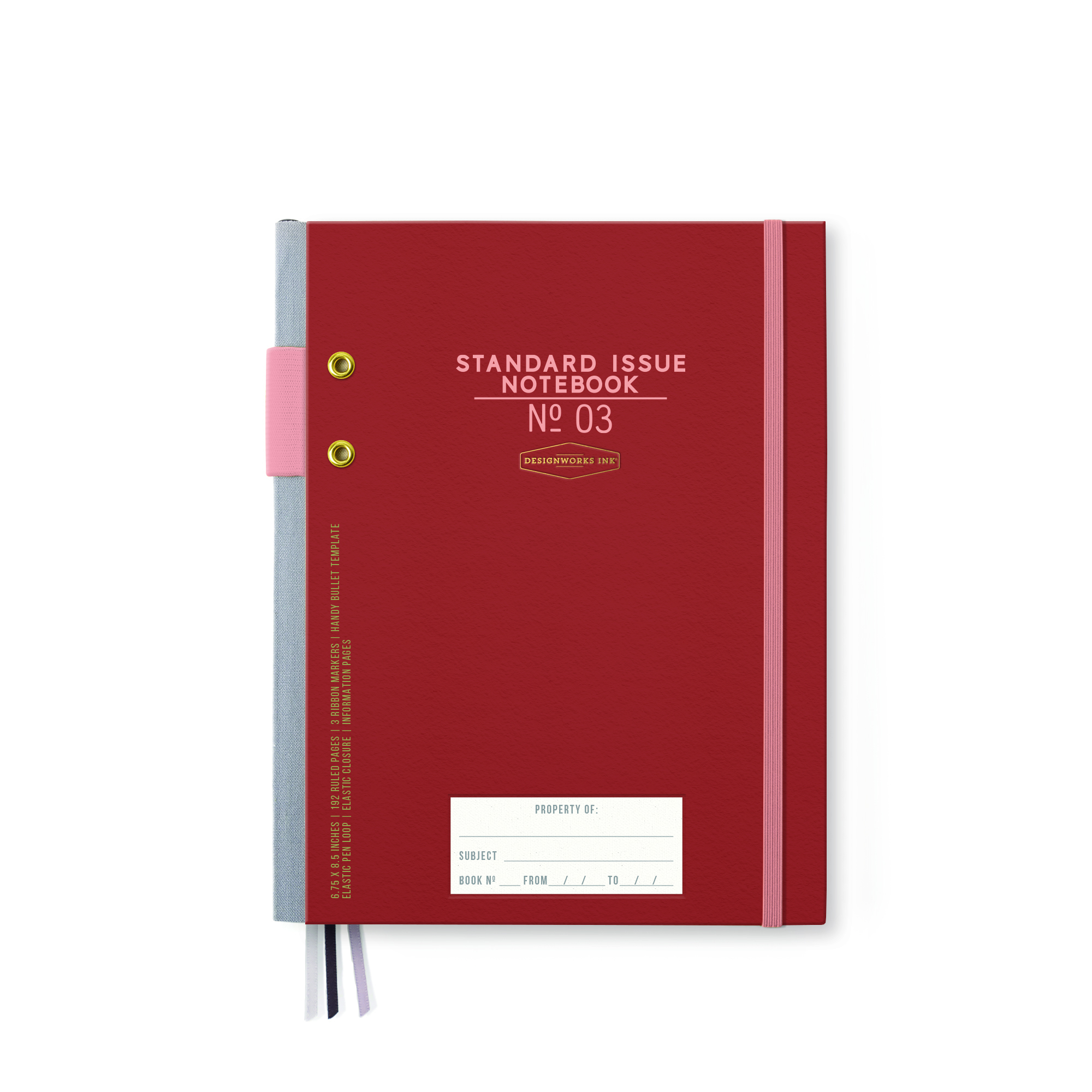 Writing book Standard Issue - Dark Red & Pale Pink