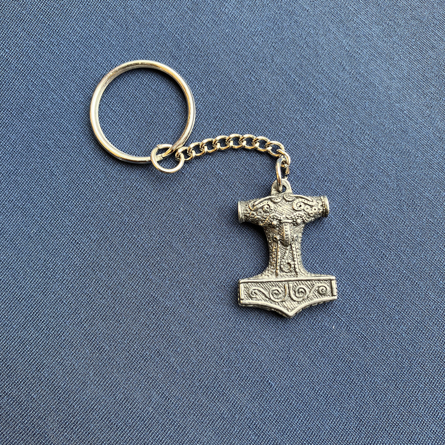 Pewter key ring, Thor's Hammer