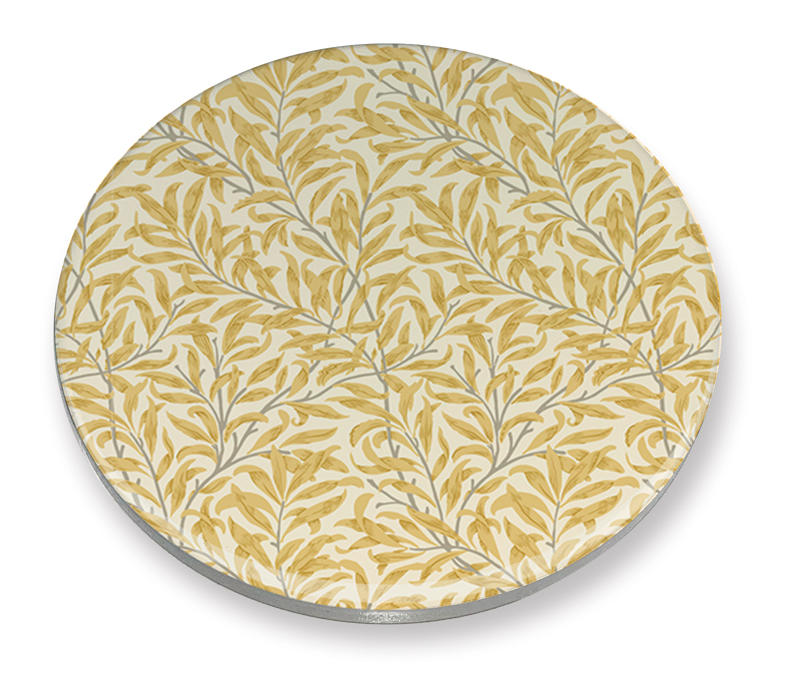 Coaster in ceramic Morris Modern Willow Bough - Yellow