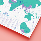 Scratch Map Neon Green