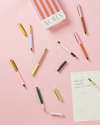 Pennor Colorblock, Ljuslila & Kornblå