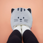 *REA Fotvärmare Katt Kitty, Grå