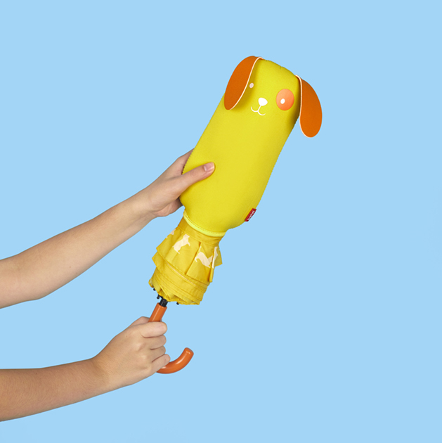 Kids' umbrella,Puppymbrella,yellow,neoprene/nylon