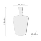 Decanter i glas Dödskalle, 1l