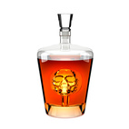 Decanter i glas Dödskalle, 1l