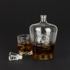 Decanter i glas Dödskalle, 1l