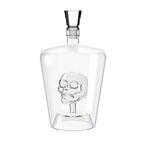 Decanter i glas Dödskalle, 1l