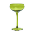 Glas Coupe The Lou- Set om 2- Oliv
