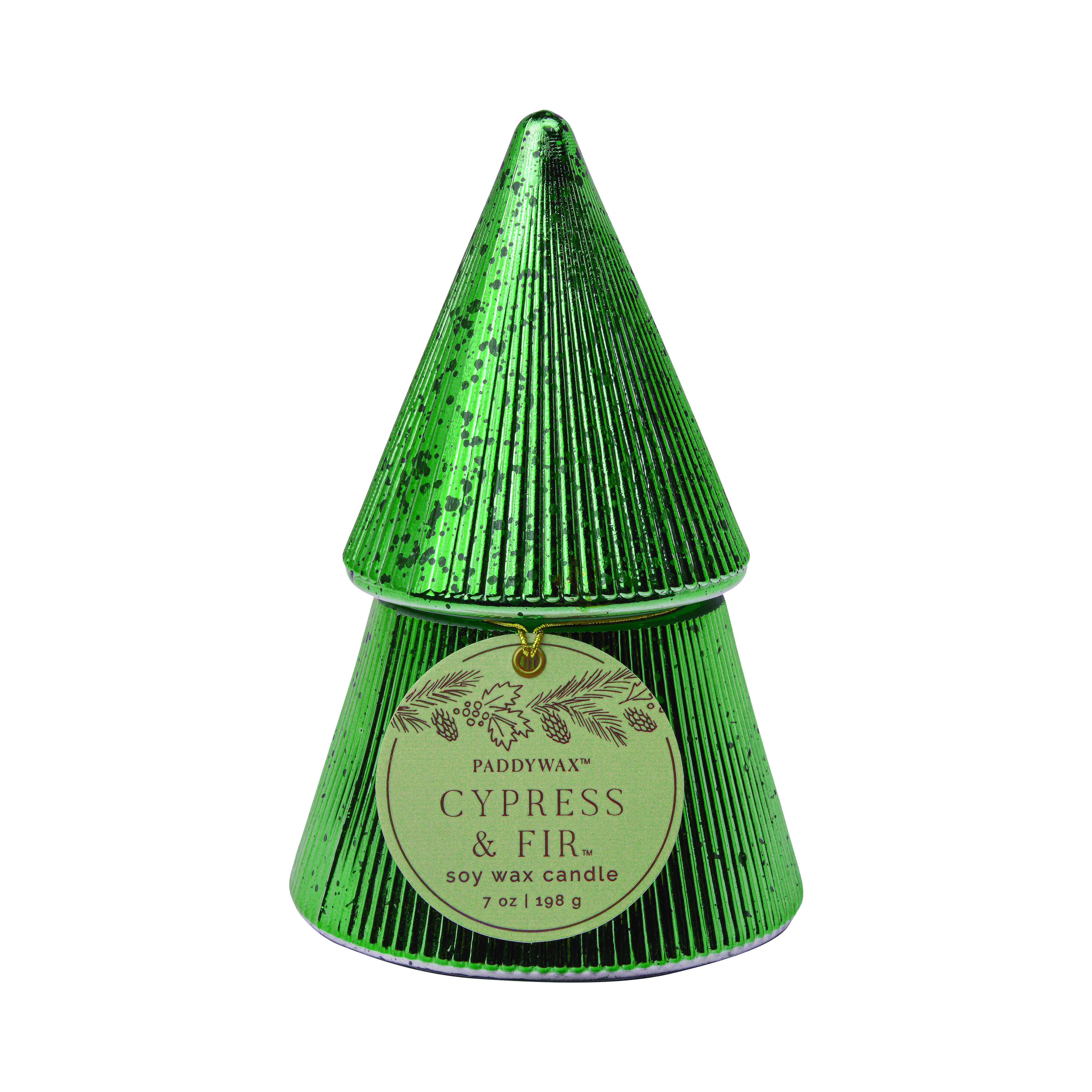 Doftljus Glasträd GrönMetallic Cypress & Fir