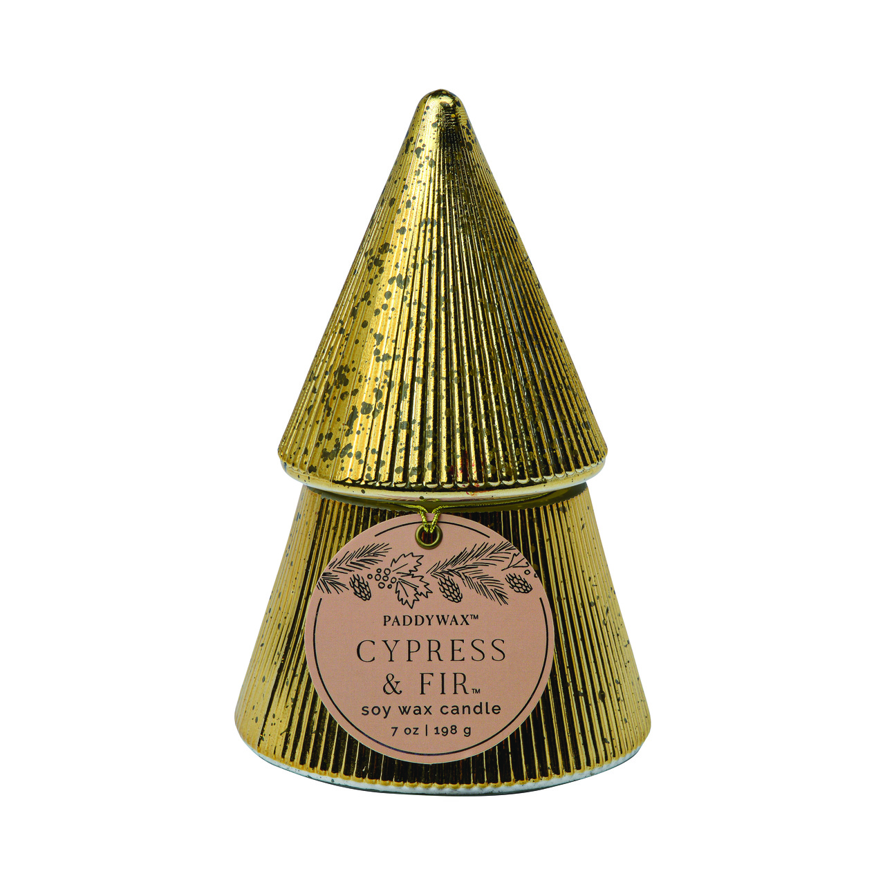 Doftljus Glasträd Guldmetallic  Cypress & Fir