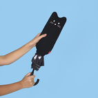 Paraply i Neoprenfordral Meowmbrella, svart