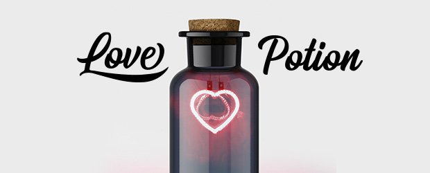 Ljus i Apoteksglas Love Potion