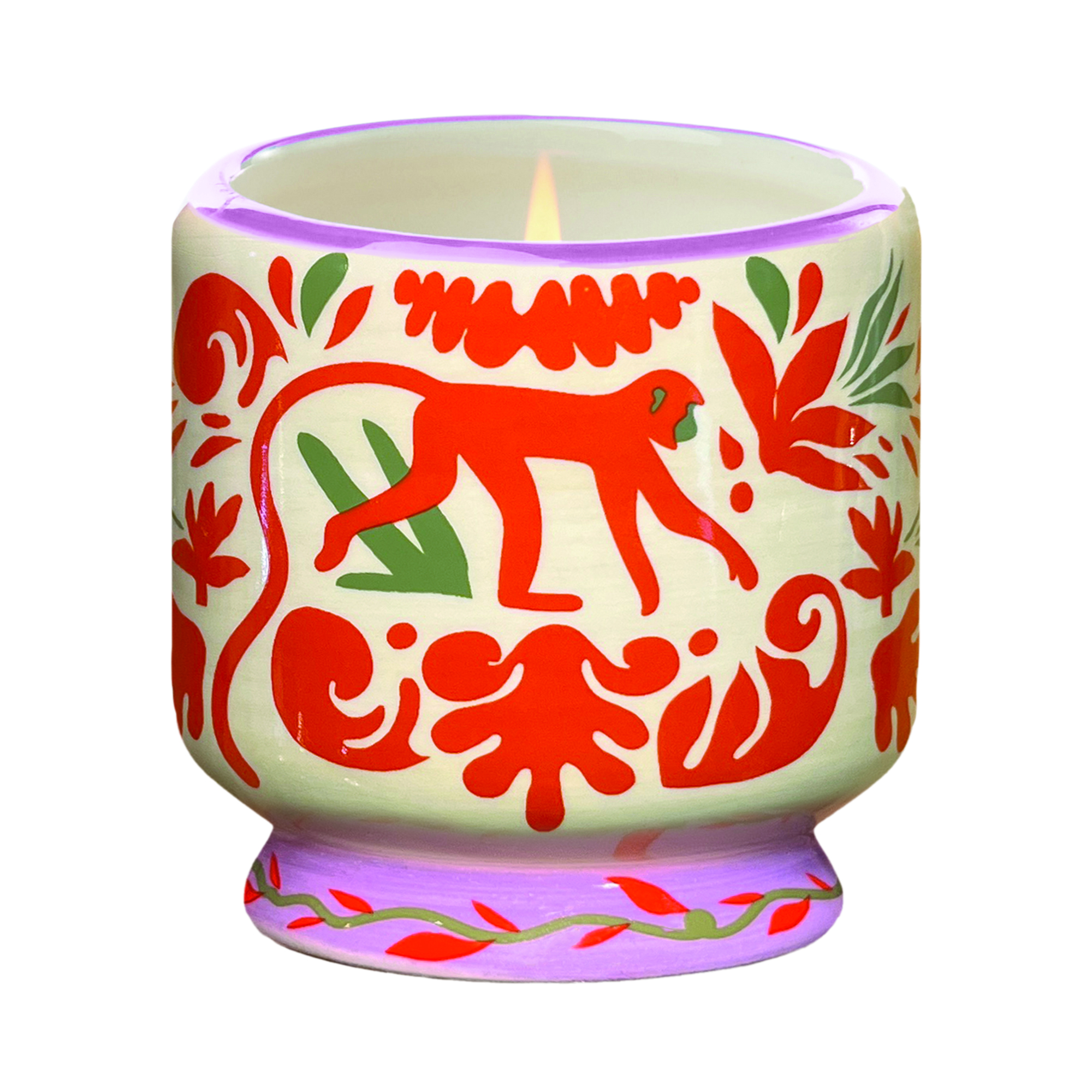 Adopo Jungle Ceramic Candle - Coconut & Amber Boxed