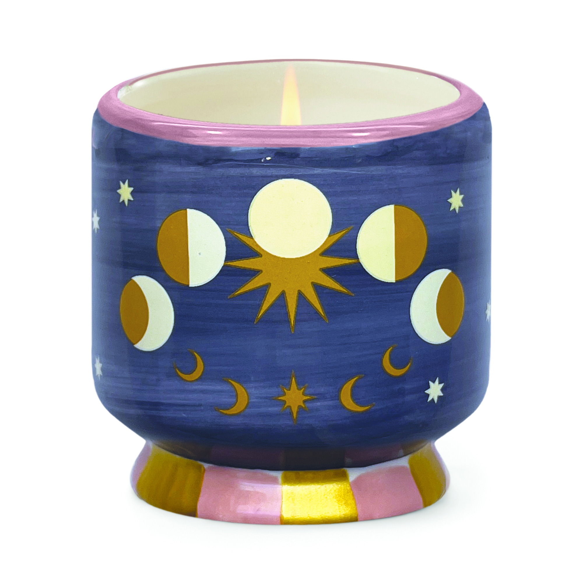 Adopo Moon Phases Ceramic Candle - Jasmine & Rose Boxed