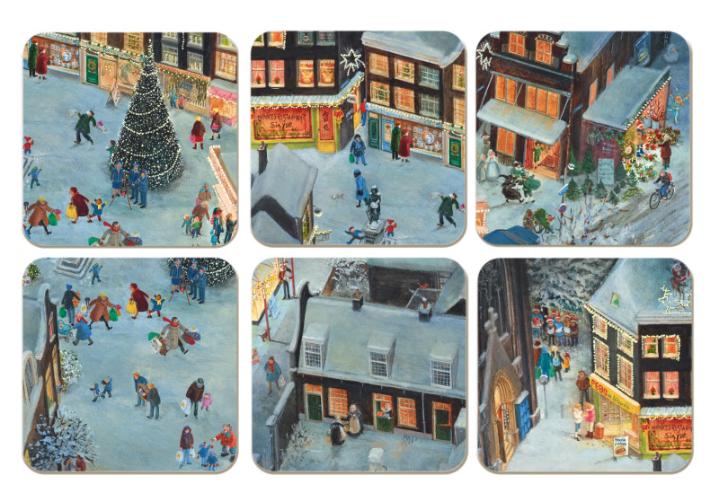 Coaster set 6p Christmas Charlotte Dematons
