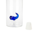Flaska Atlantis, Blå Val, 1,2l, Borosilikatglas