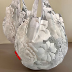 Tygkasse Vita Blommor, Easy Bag Fashion
