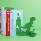 Bokstöd Jurassic grön metall