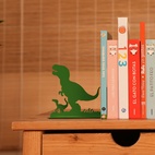 Bokstöd Jurassic grön metall