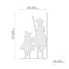 Bokstöd Don Quijote svart metall