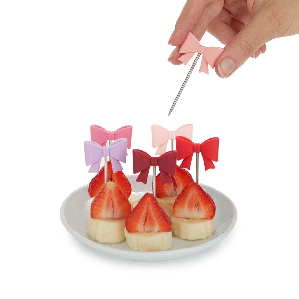 Snack forks Bow, Coquette, mixed colors