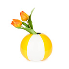 Keramikvas Beachball. Gul 14 cm