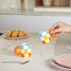 Set 2 Kaffekoppar  i keramik Floats,orange