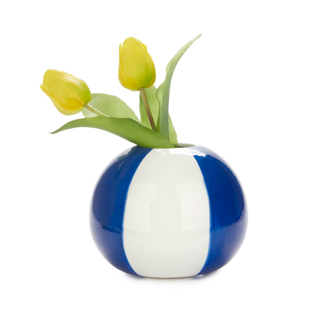 Keramikvas Beachball. Blå 14 cm