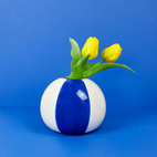 Keramikvas Beachball. Blå 14 cm