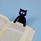 Cat book light in black silicone, Meow
