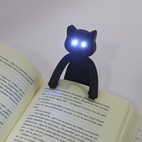 Cat book light in black silicone, Meow