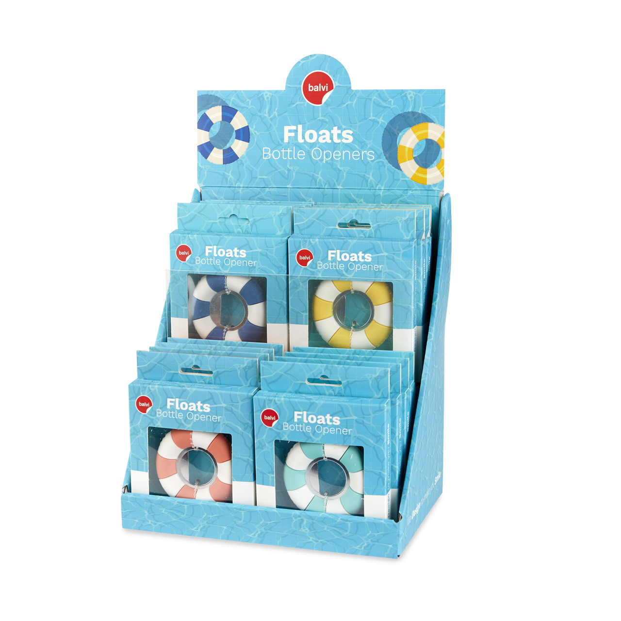 Flasköppnare Floats, Display 4 x 4