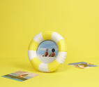 Fotoram Floats, Gul/vit