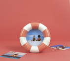 Fotoram Floats, Röd/vit