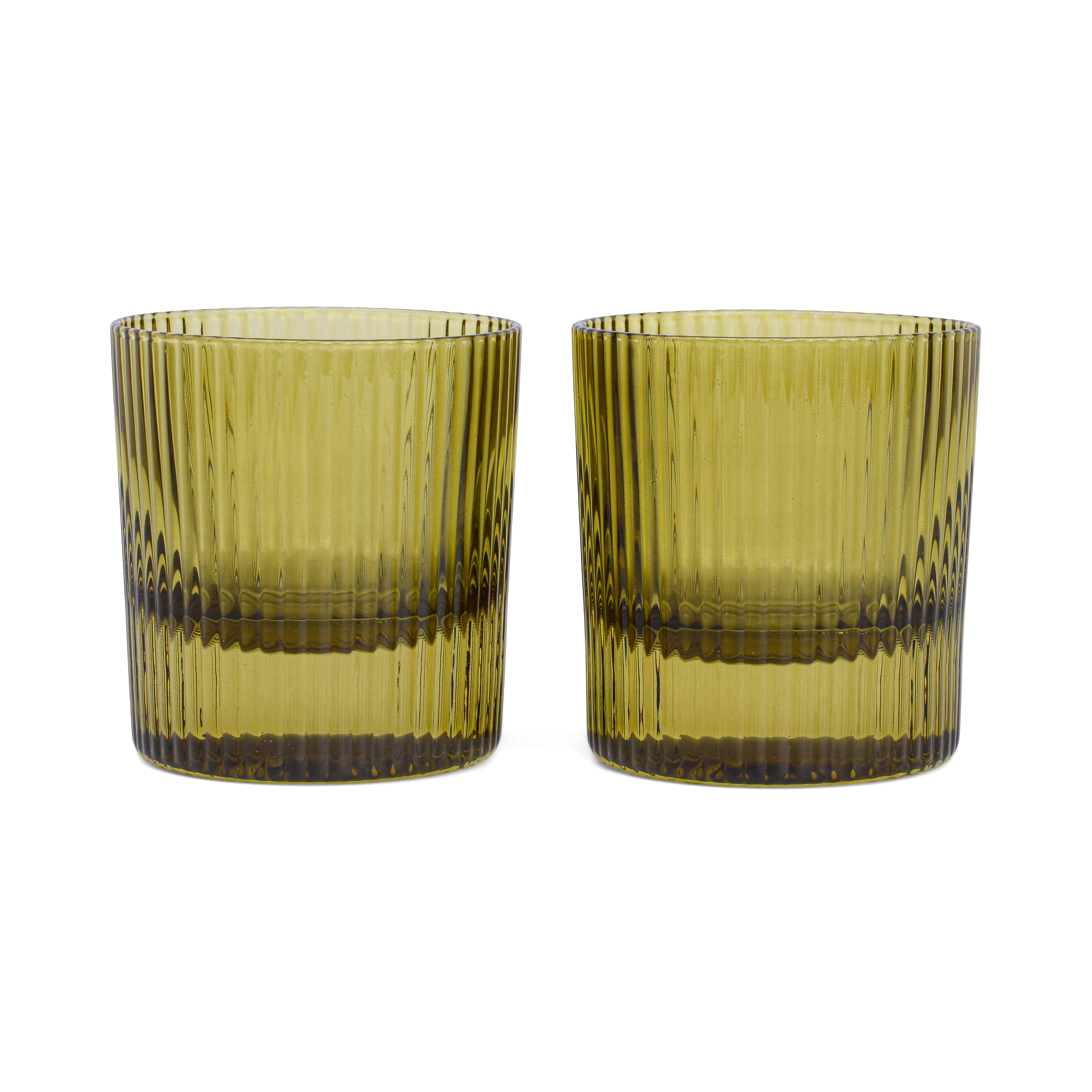 Glas Lowball The Scout - Set om 2- Oliv