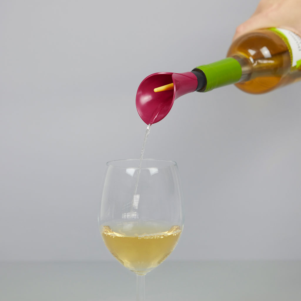Vinkylare Lilja Djup röd och stål