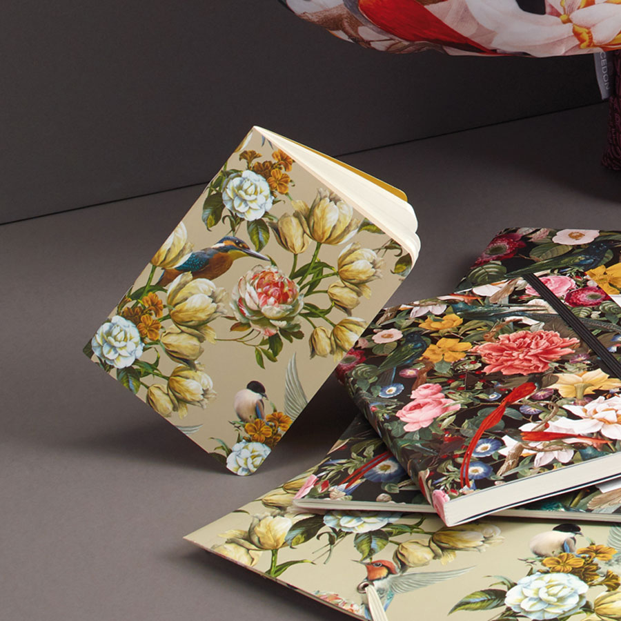 Skrivhäfte A6,Kungsfågel, rutiga sidor