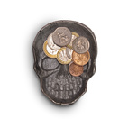 Myntbricka Dödskalle