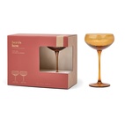 Glas Coupe The Lou- Set om 2- Bärnsten