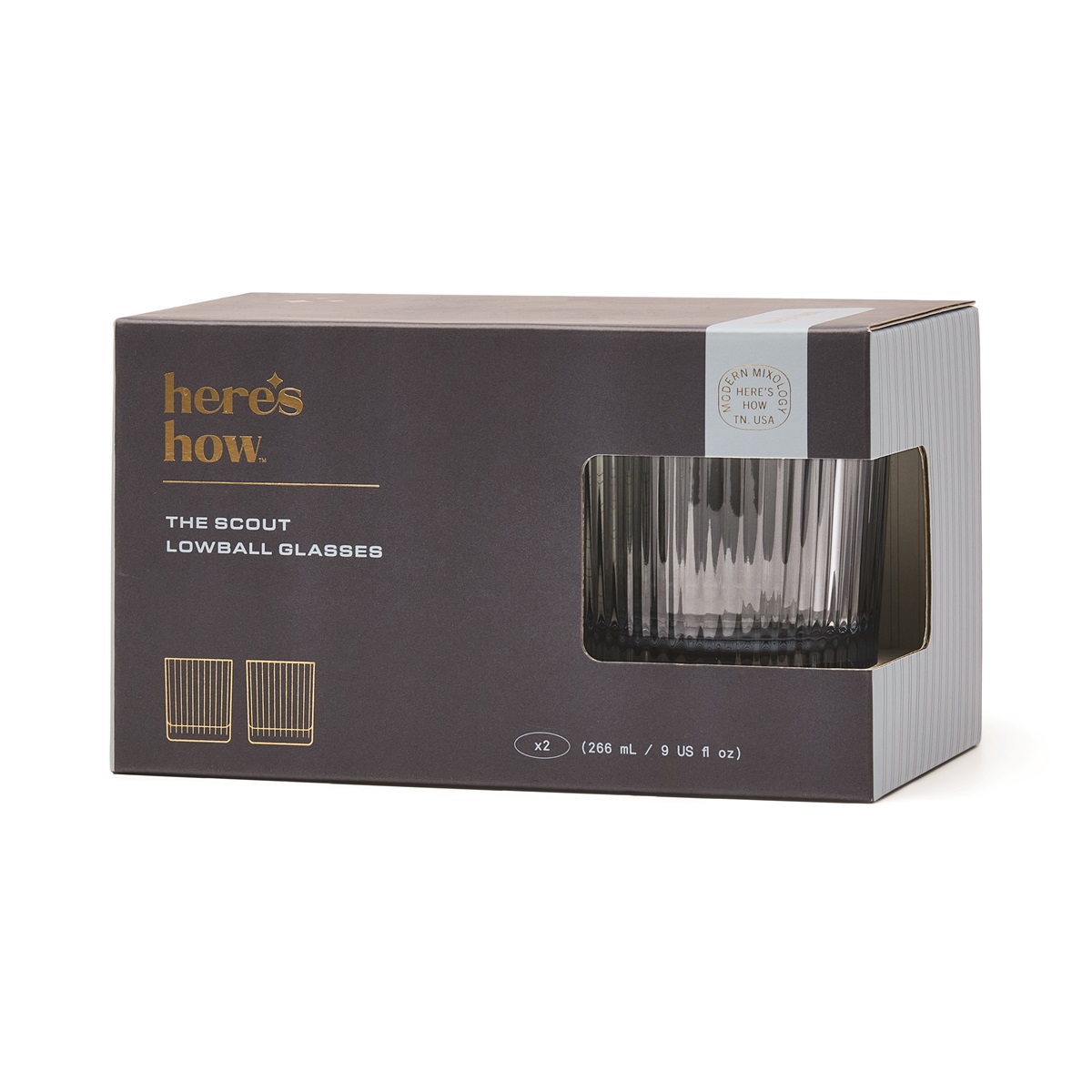 Glas Lowball The Scout - Set om 2- Blå