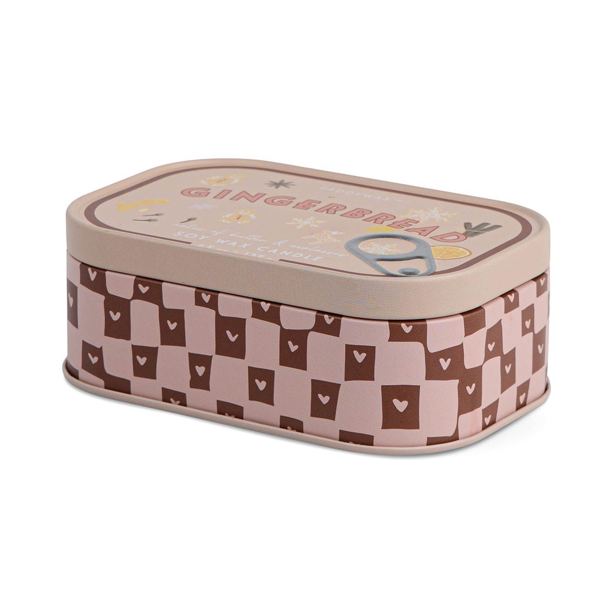 Bistro 127g Gingerbread Printed Tin Candle - Gingerbread